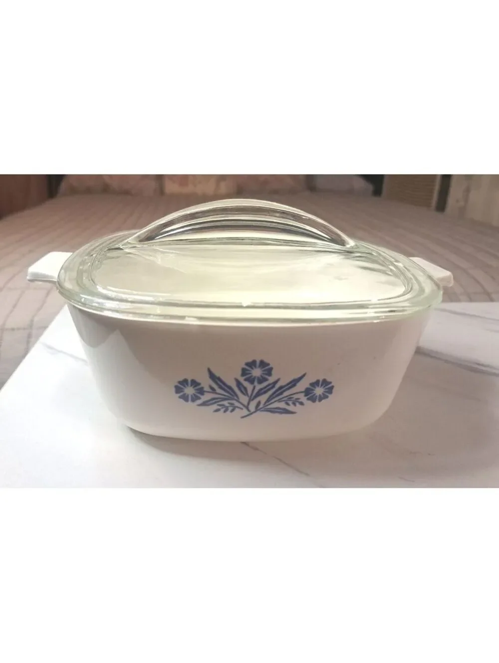 Vintage 1960's Corning Ware Blue Cornflower Casserole Dish w/ Lid 1.5 Qt